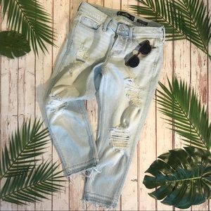 Hollister Distressed Low Rise Boyfriend Jeans